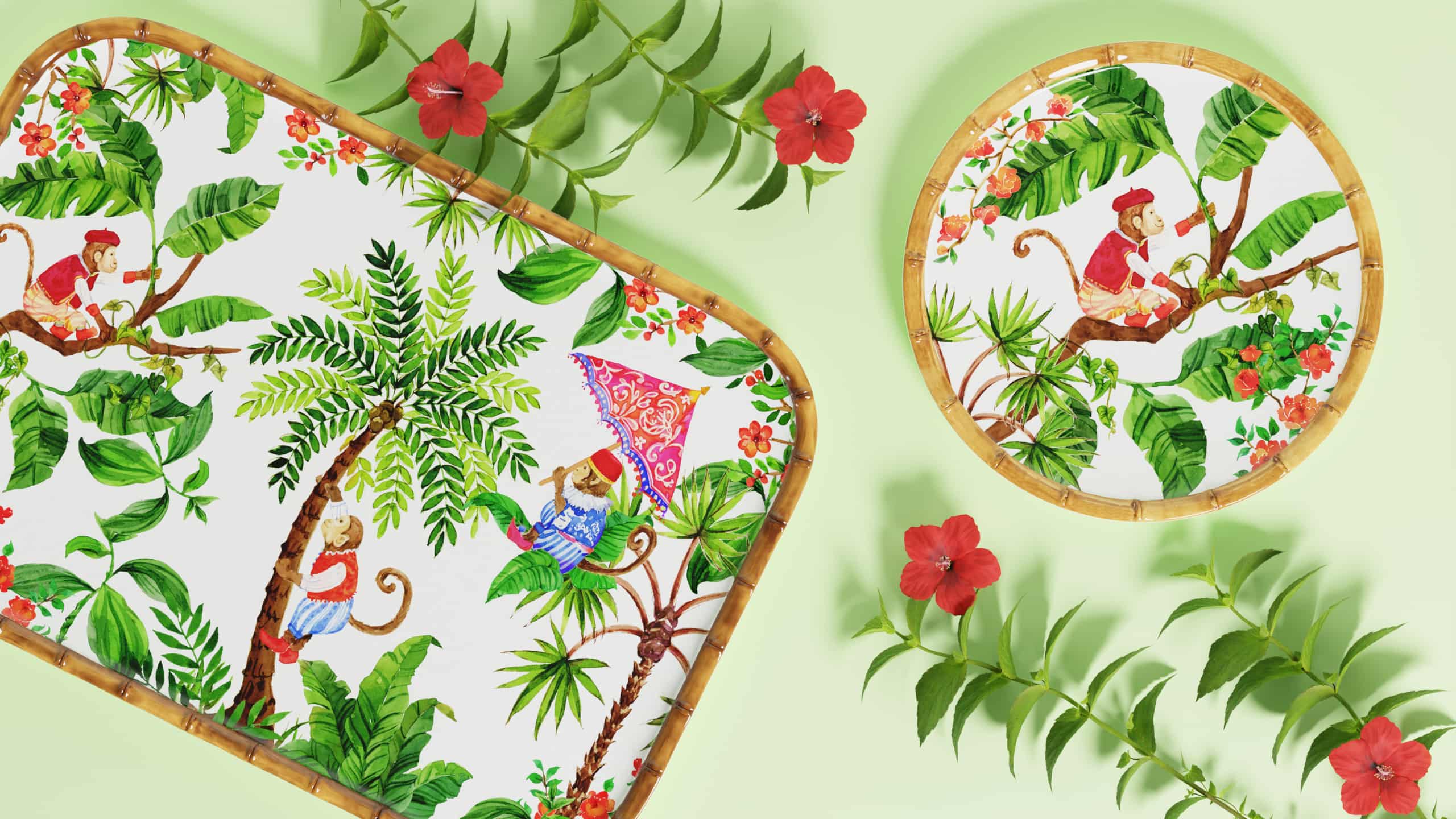 Melamine Collectie Aap van Bali-Les Jardins de la Comtesse nl
