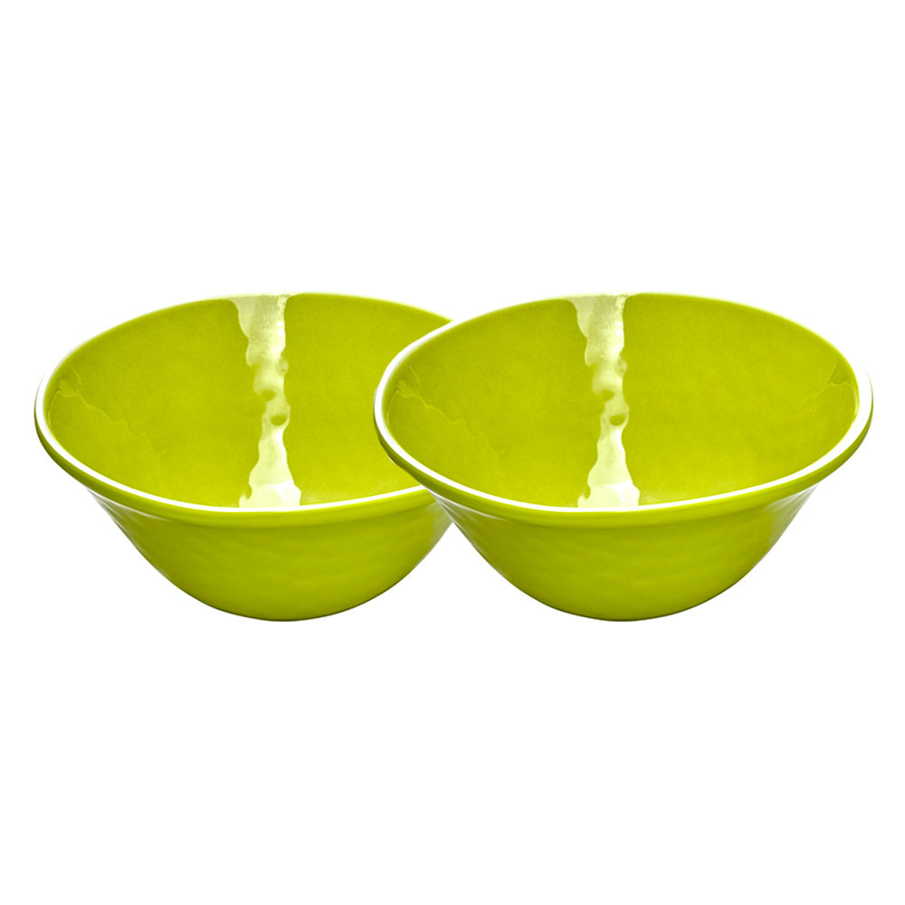Kom van puur melamine - Groen. 2 stukken