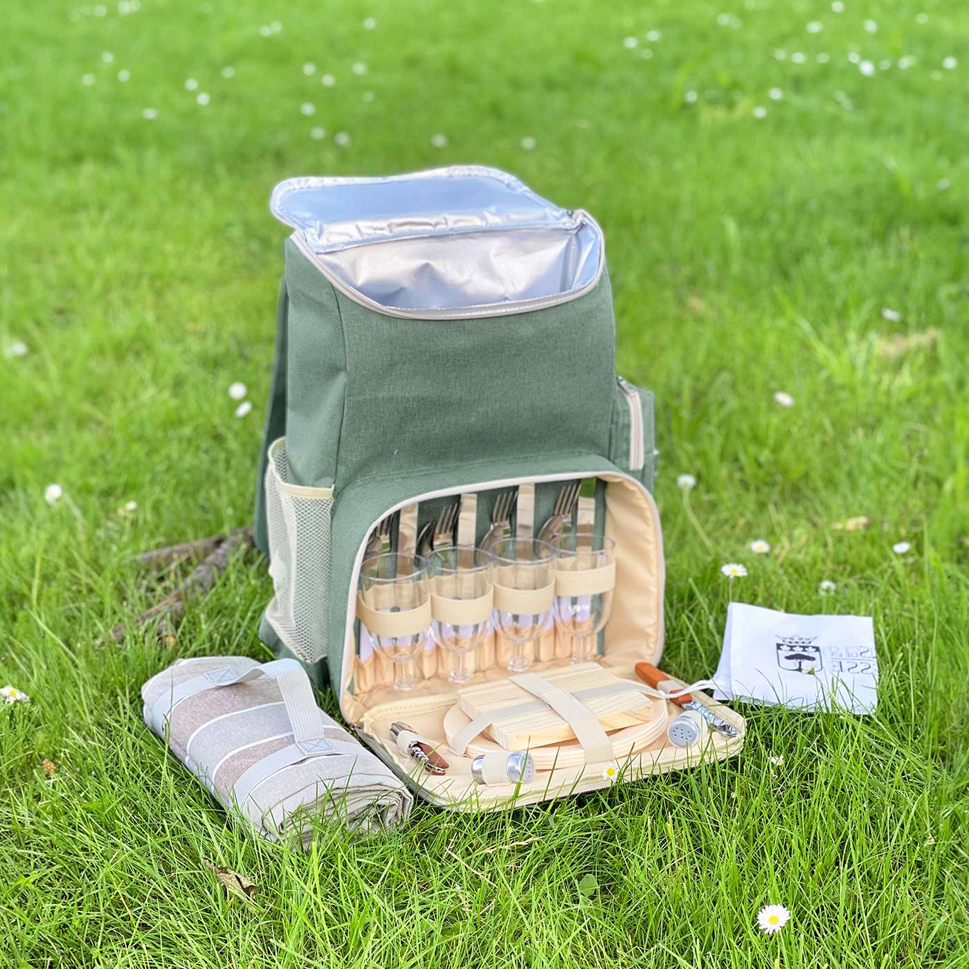 Picknick rugzak "Escapade" Groen - 4 personen