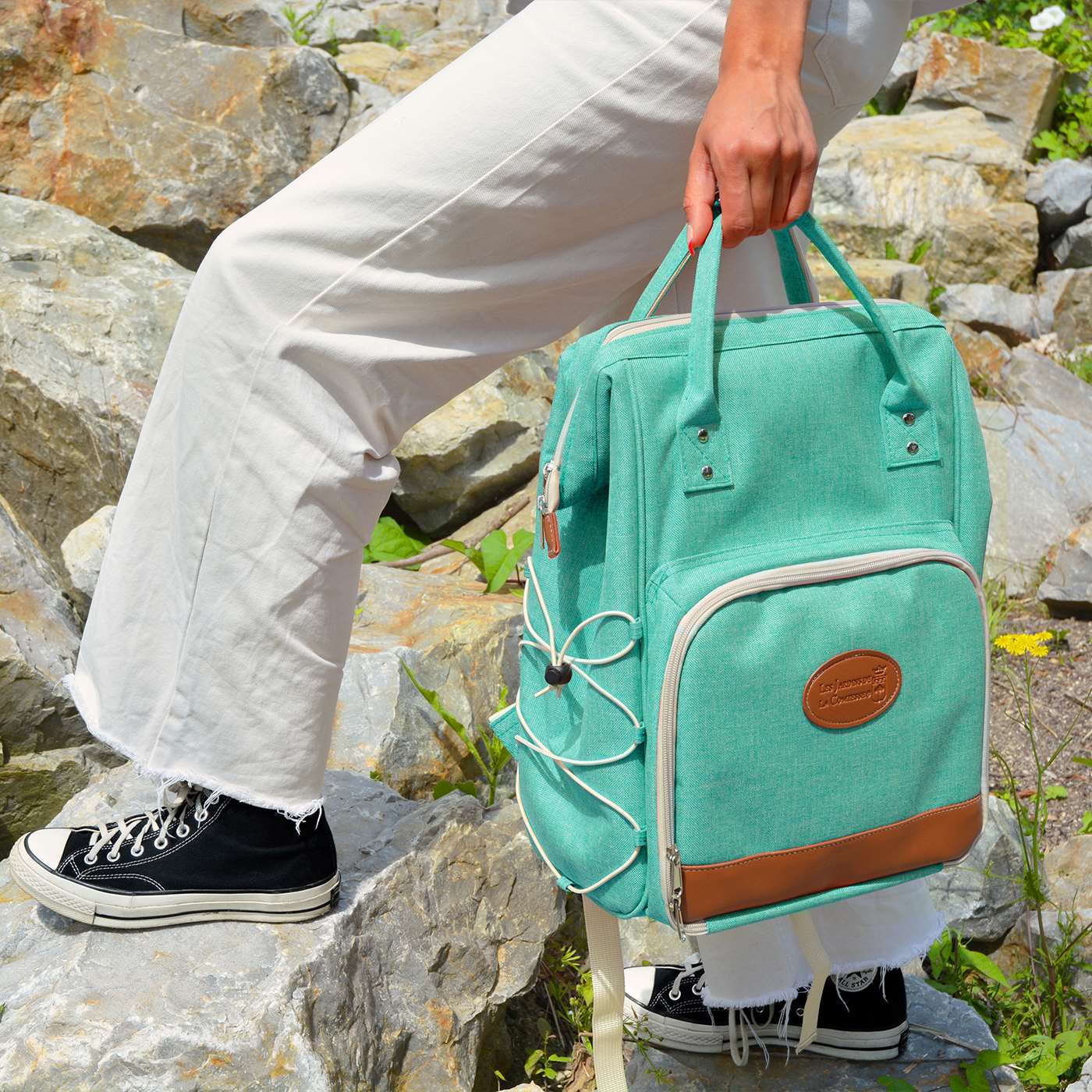 Picknickrugzak turquoise - 2 personen