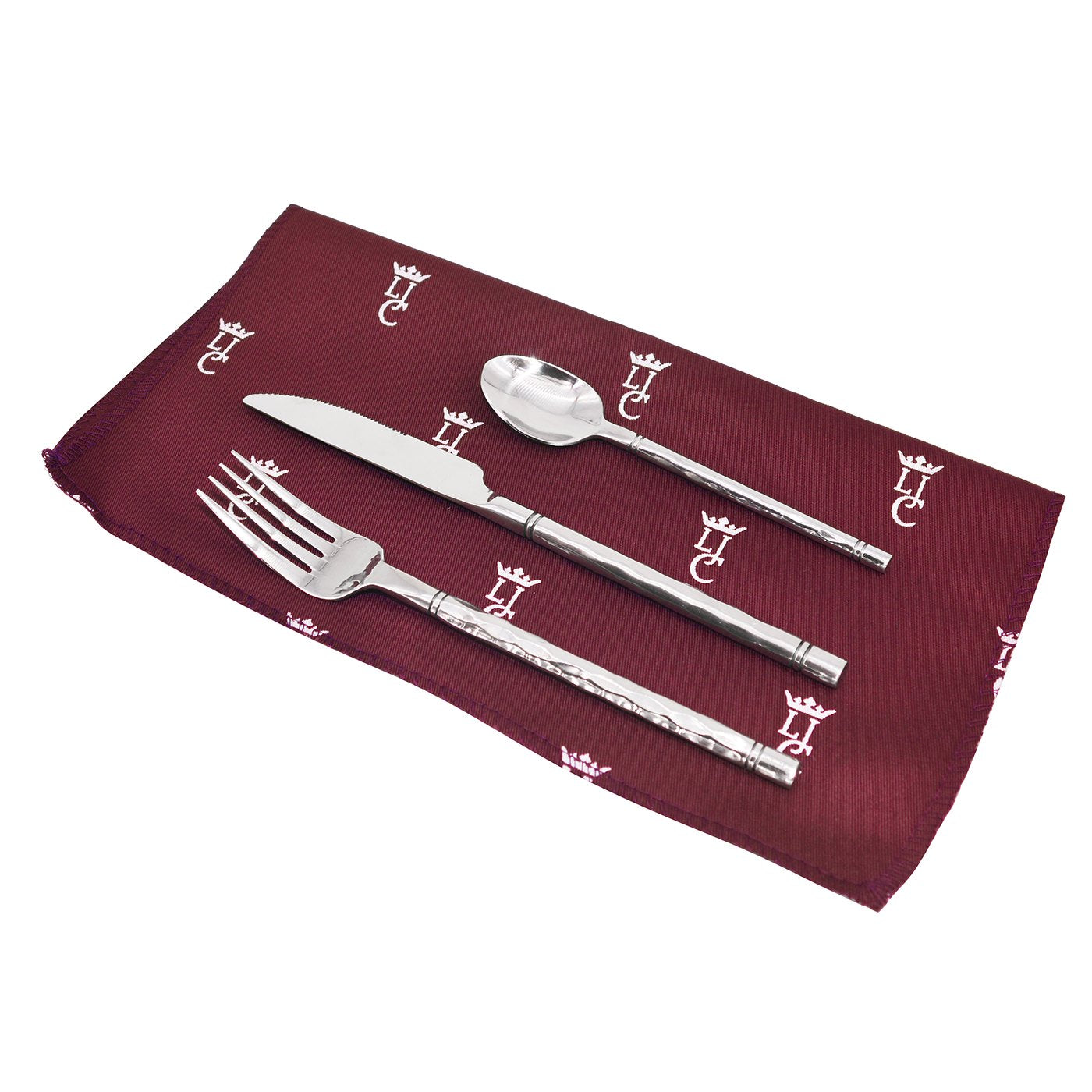 Prestige Picknickmand met leer Champs-Elysées bordeauxrood 6 personen