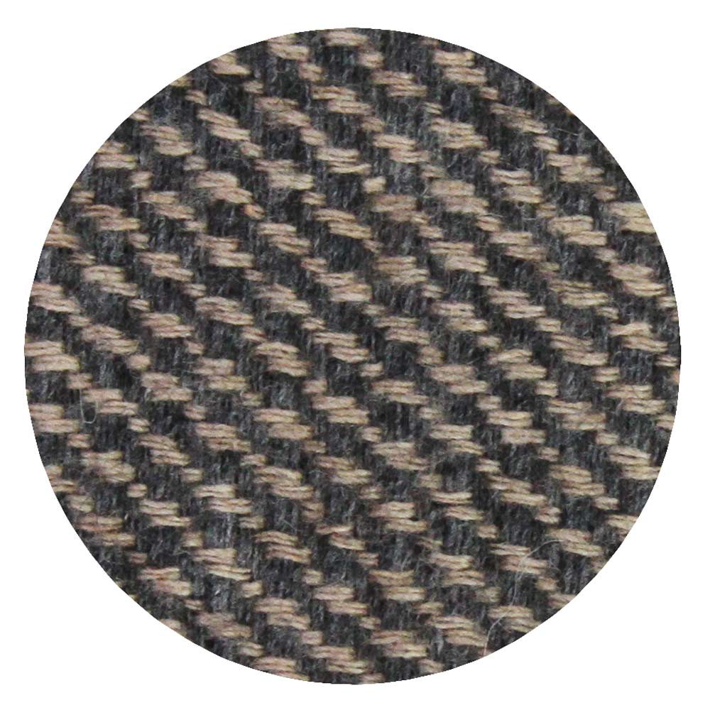 Tweekleurige herensjaal van kasjmier en wol. Camel/Antracietgrijs