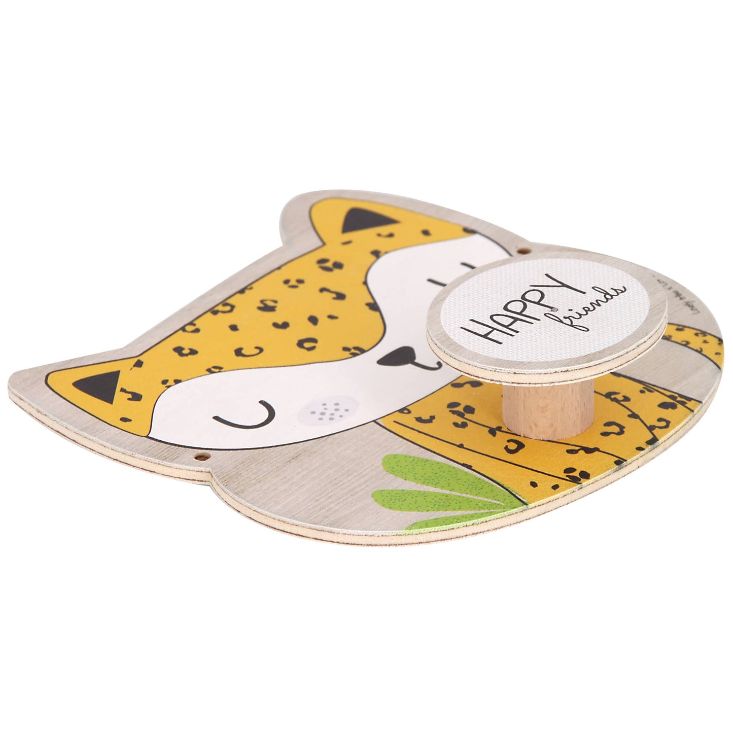 Houten kinderkapstock "Happy Friends" met "Gigi de giraf"