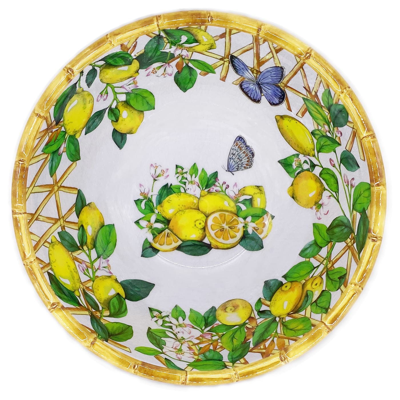 Diepe melamine slakom met citroenen - Ø 25 cm