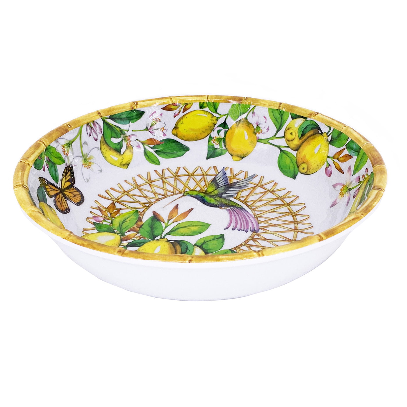 Groot soepbord melamine met citroenen - Ø 23 cm