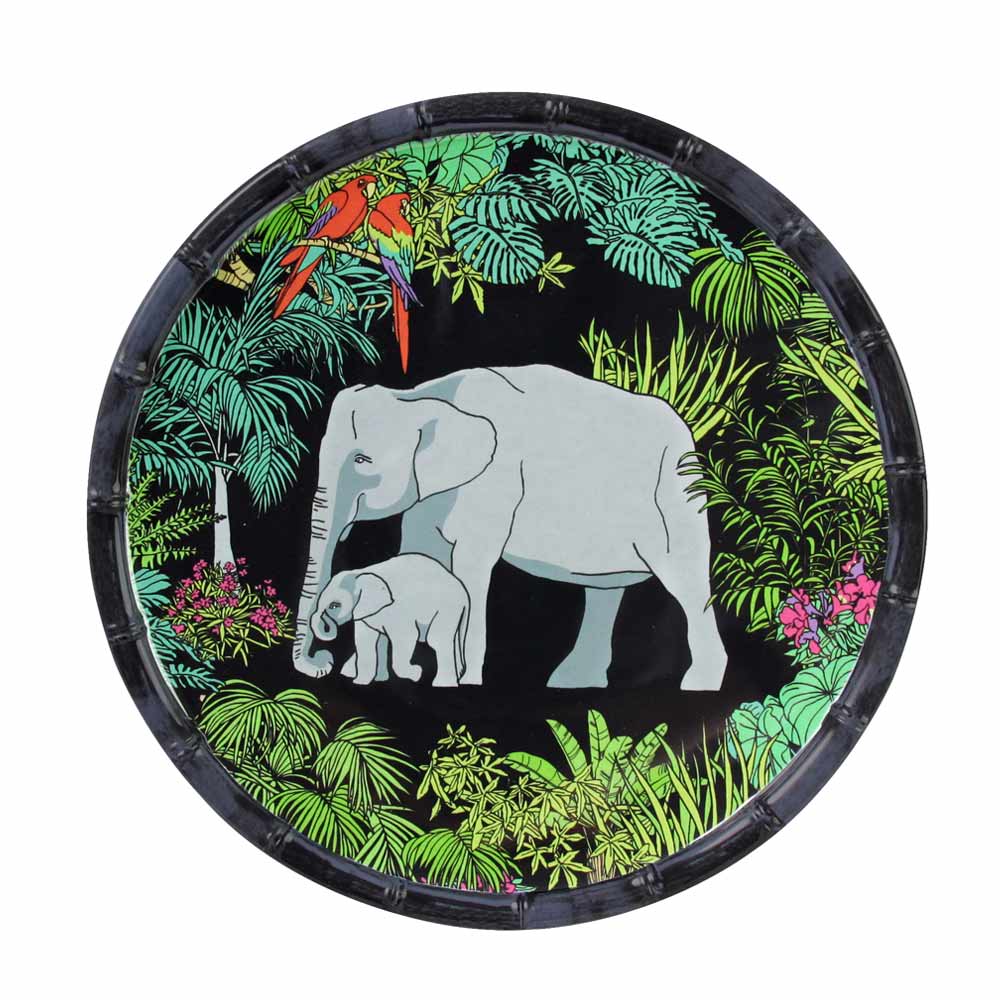 Dessertbord in zwart melamine - Ø 23 cm