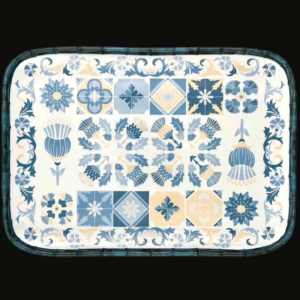 Rechthoekig dienblad met afgeronde hoeken - zuiver melamine - Lissabon