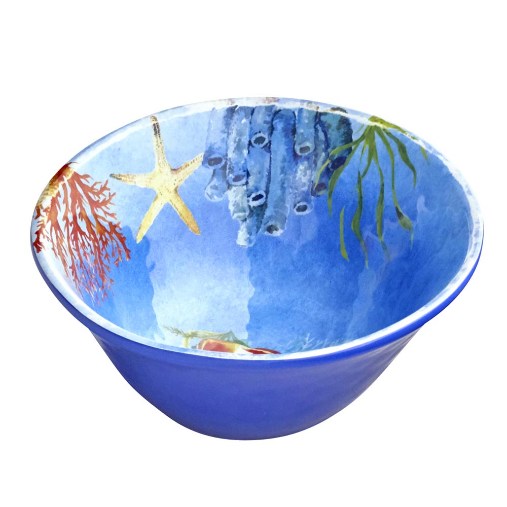 Kom van pure melamine - Zeebodem. 2 stukken