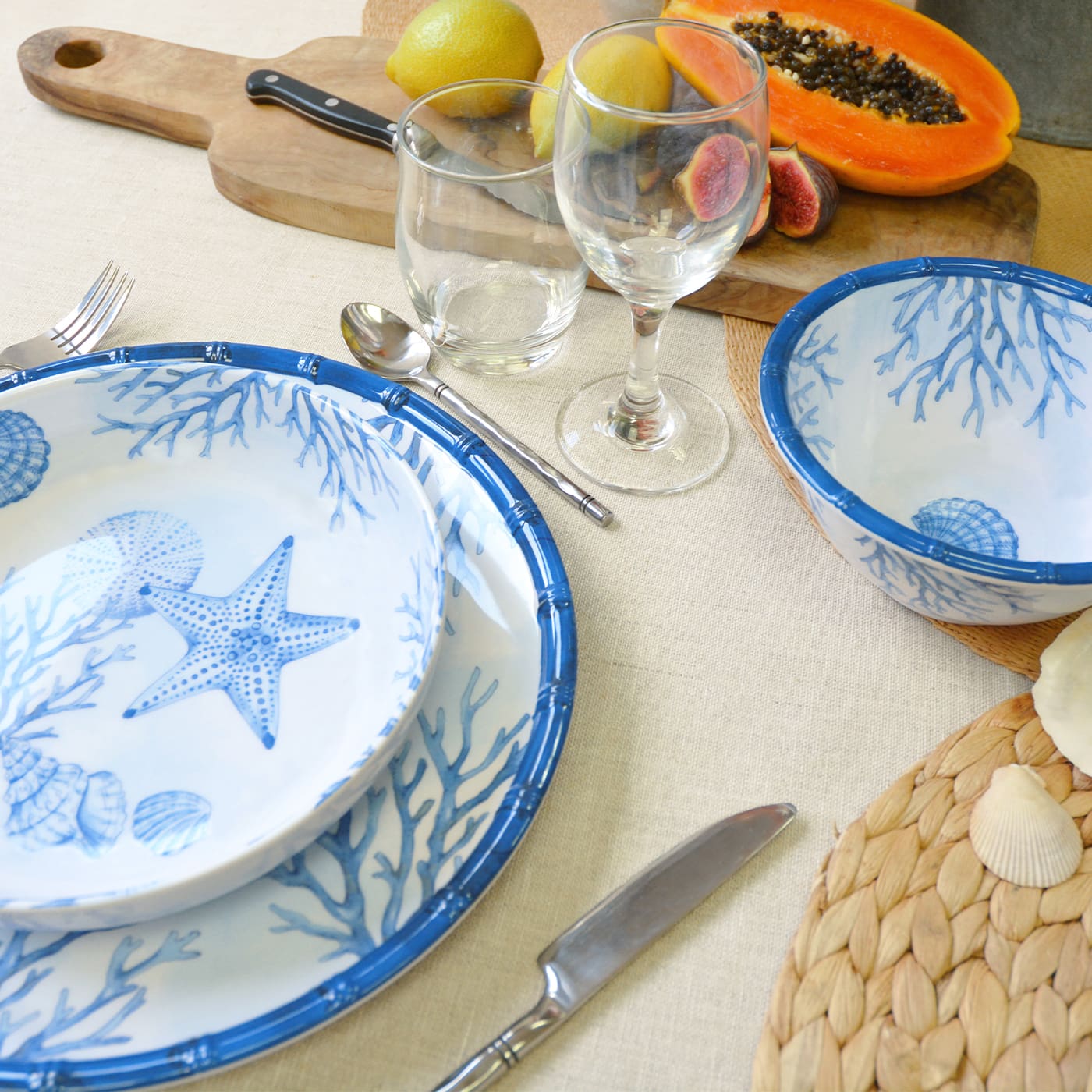 Koraal melamine soepbord - Ø 20 cm