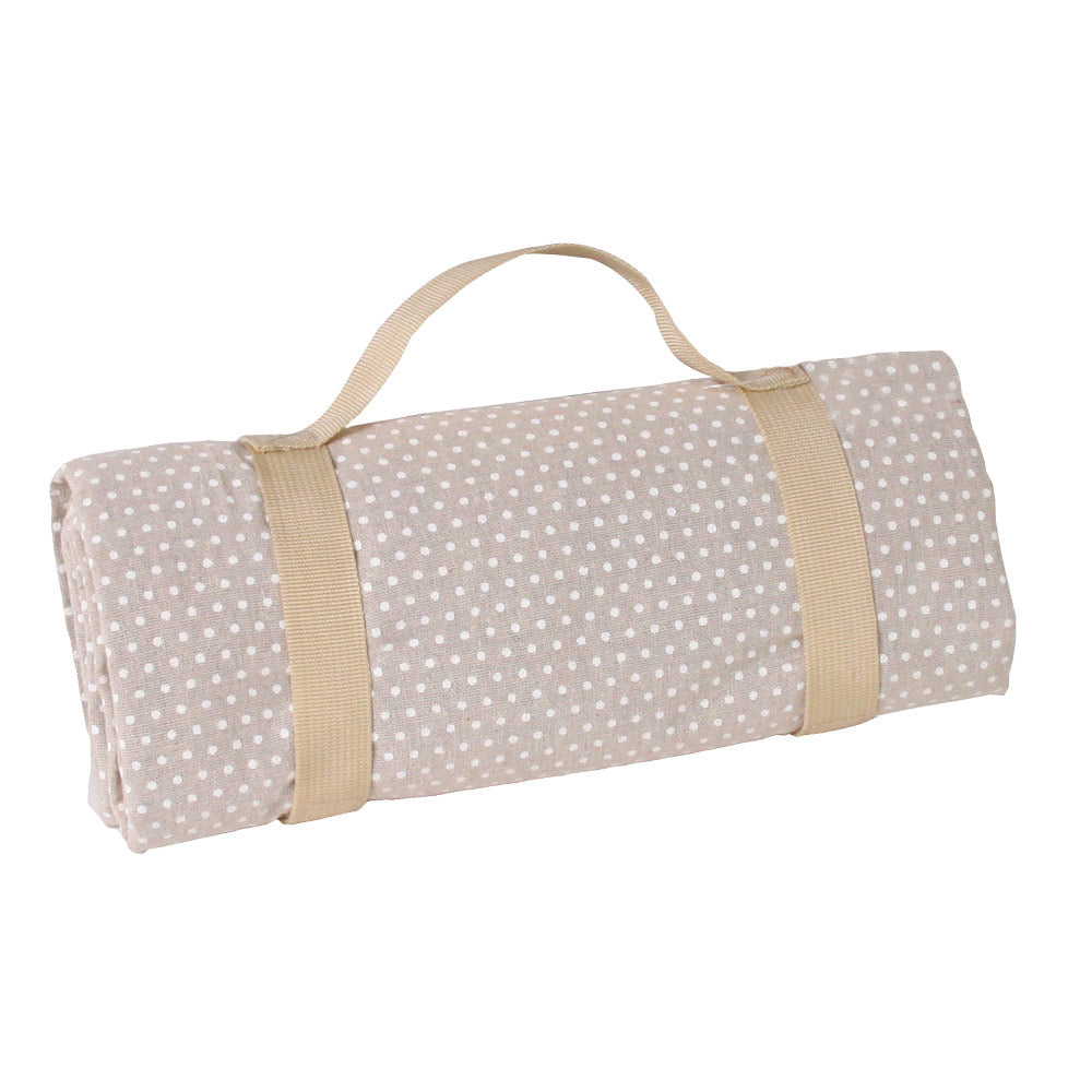 Picknickkleed waterdicht Beige met witte stippen