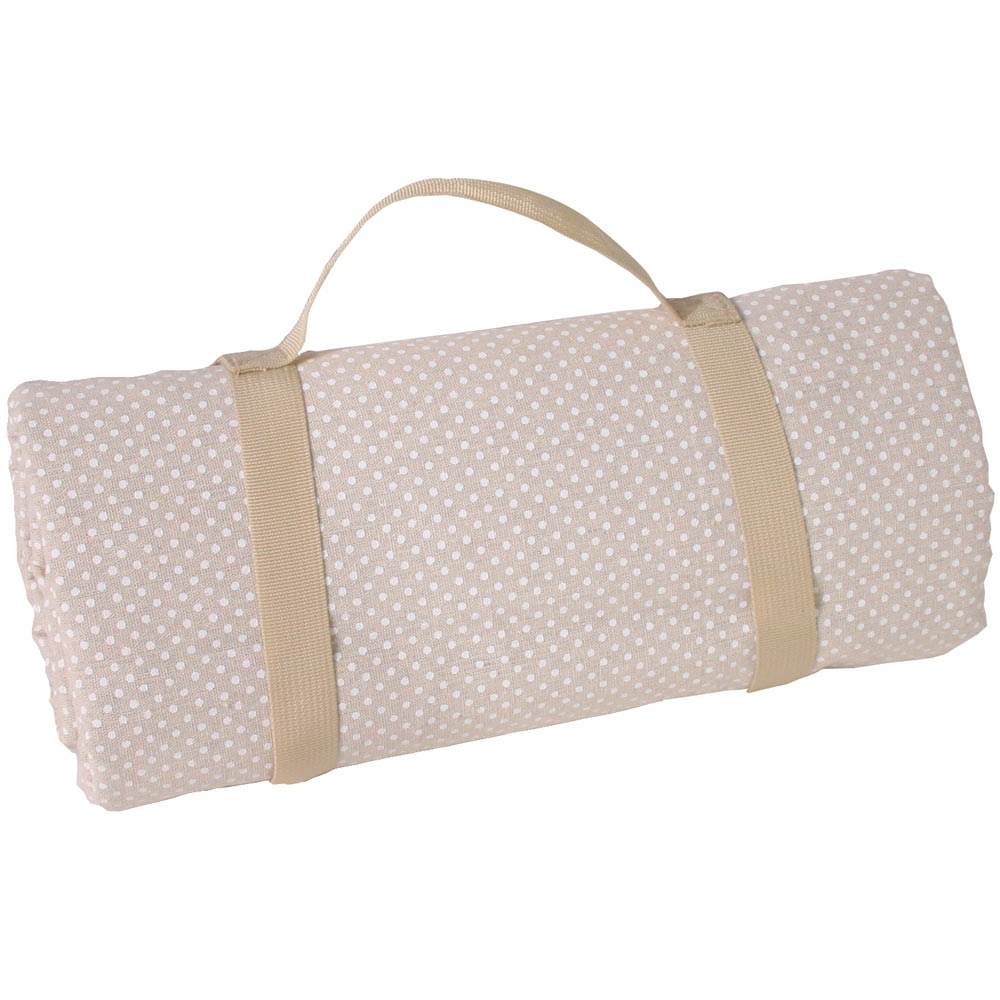 Picknickkleed waterdicht XL Beige met witte stippen