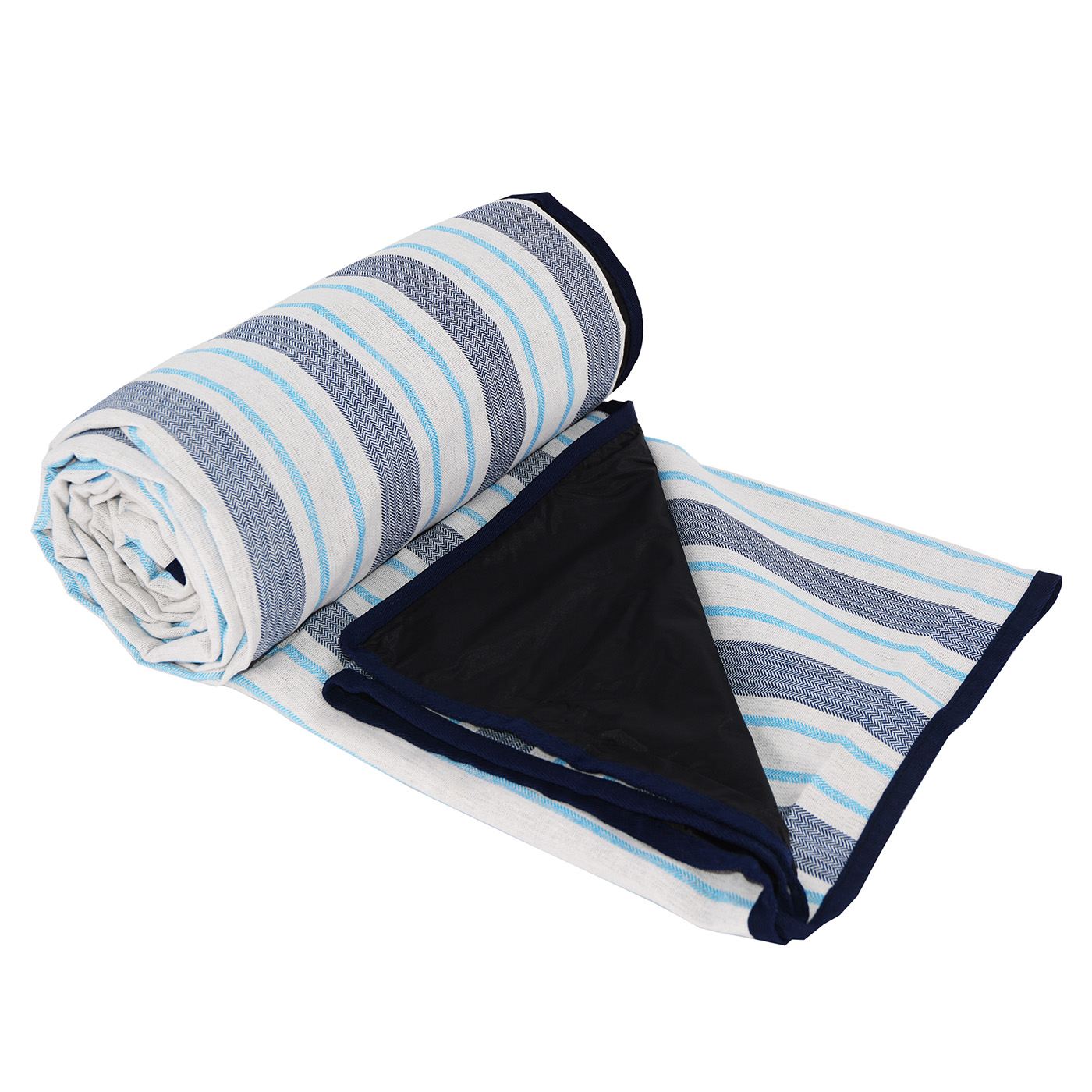 Picknickkleed waterdicht XL Blauw en wit gestreept