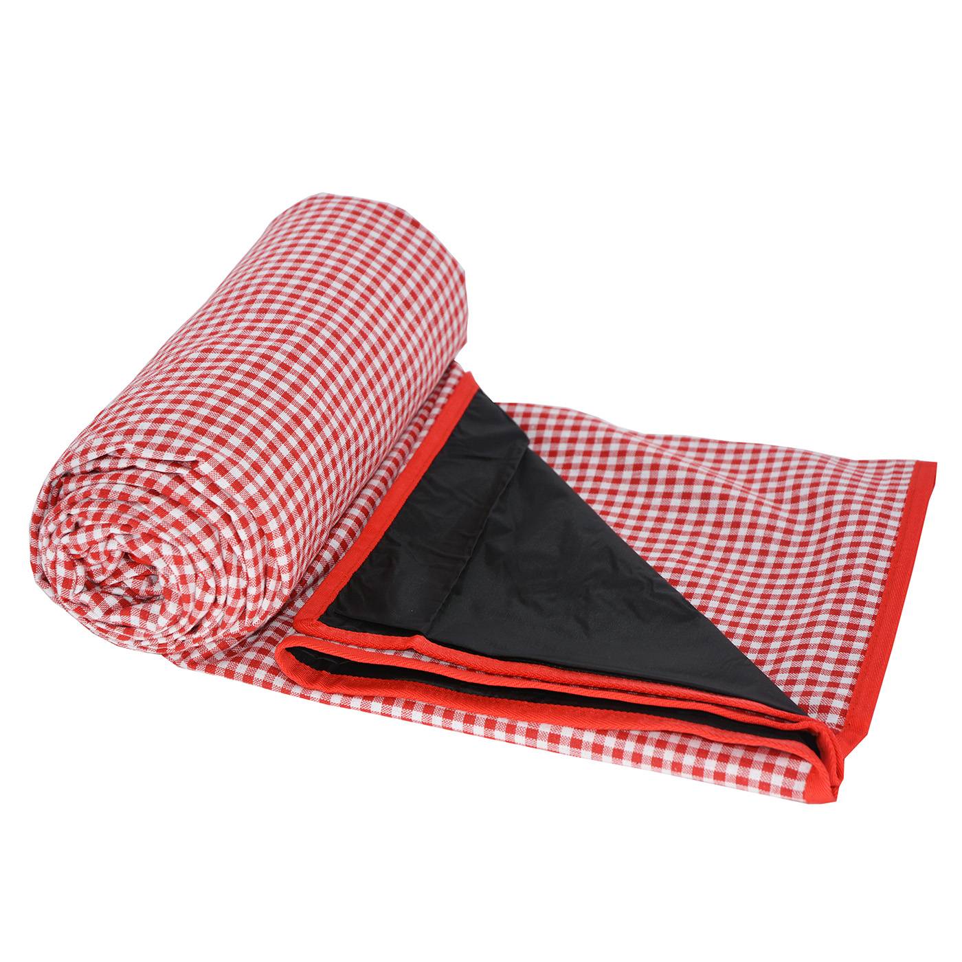 Picknickkleed waterdicht XL kleine rode en witte ruitjes