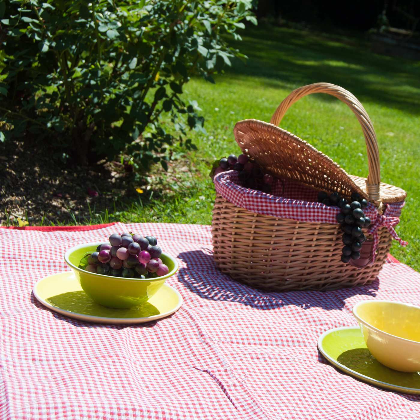 Picknickkleed waterdicht XL kleine rode en witte ruitjes