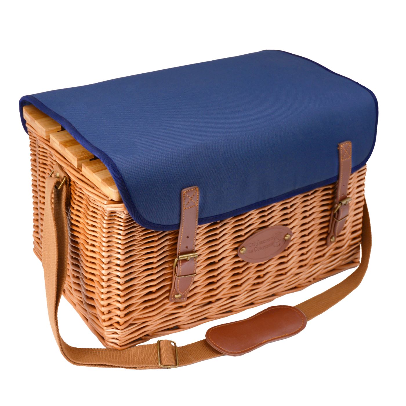 Picknickmand Saint-honoré blauw met tafel - 4 personnes