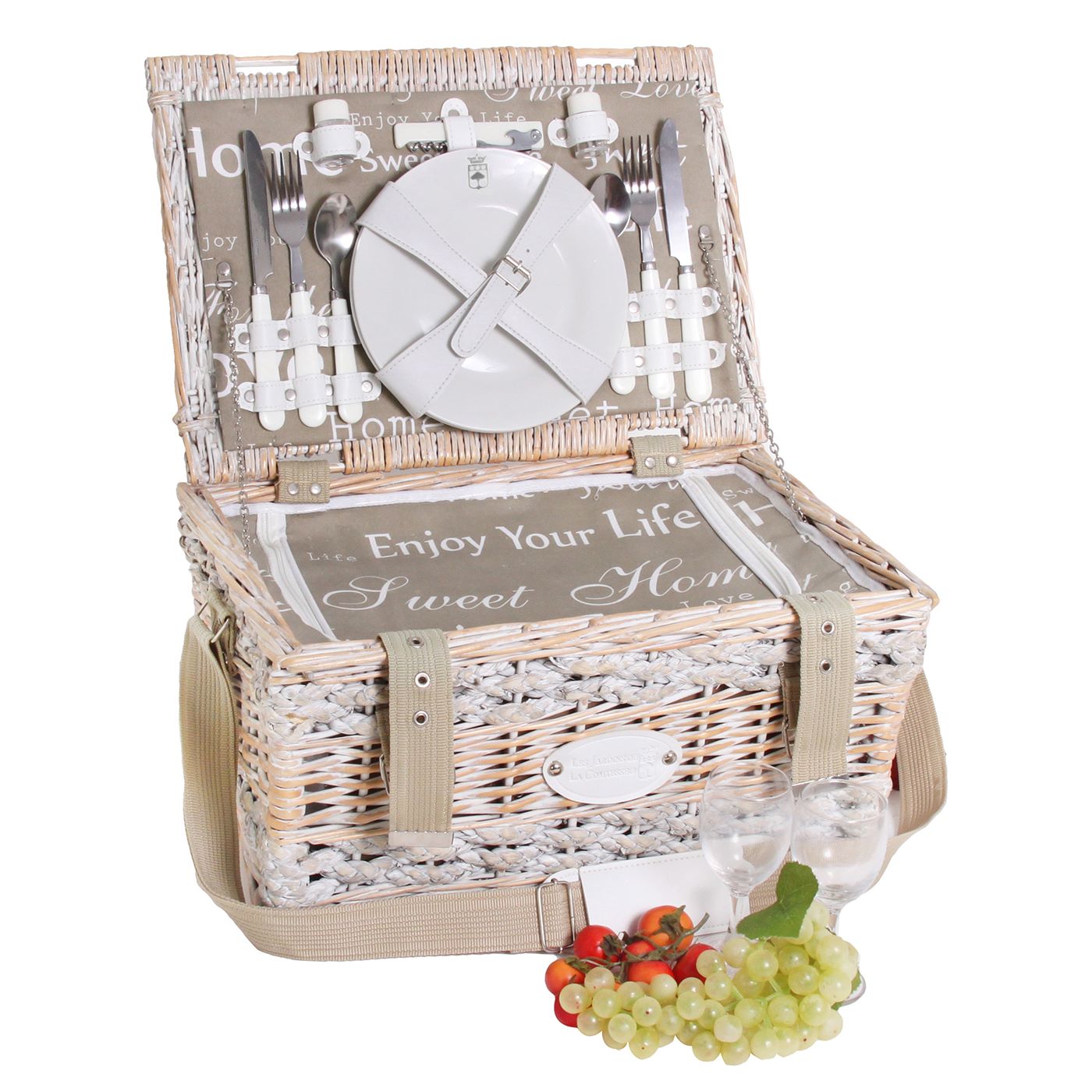 Picknickmand PRUNEAU Wicker Bruin Picknickmand PRUNEAU Wicker Bruin
