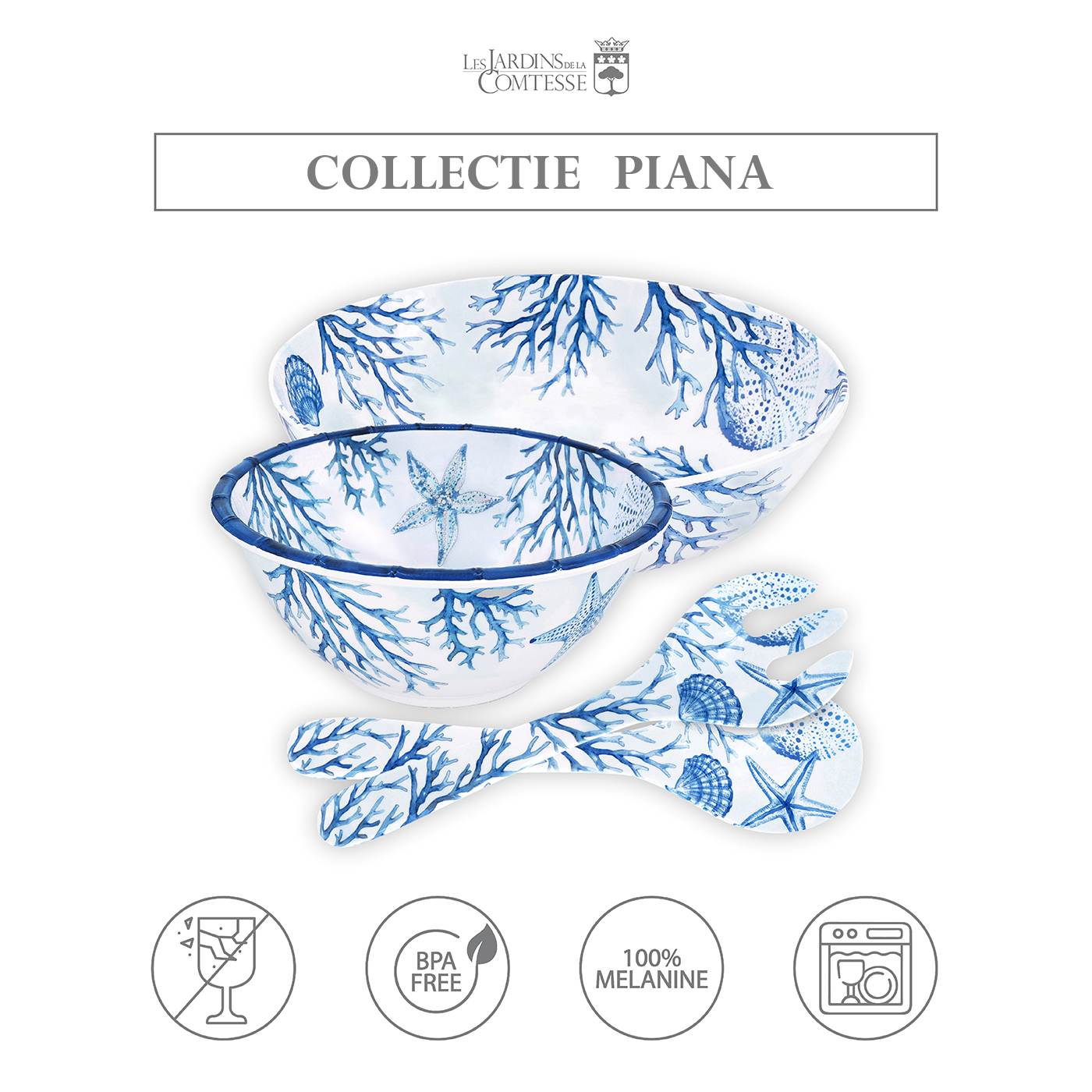 Koraal melamine slabestek - 33 cm