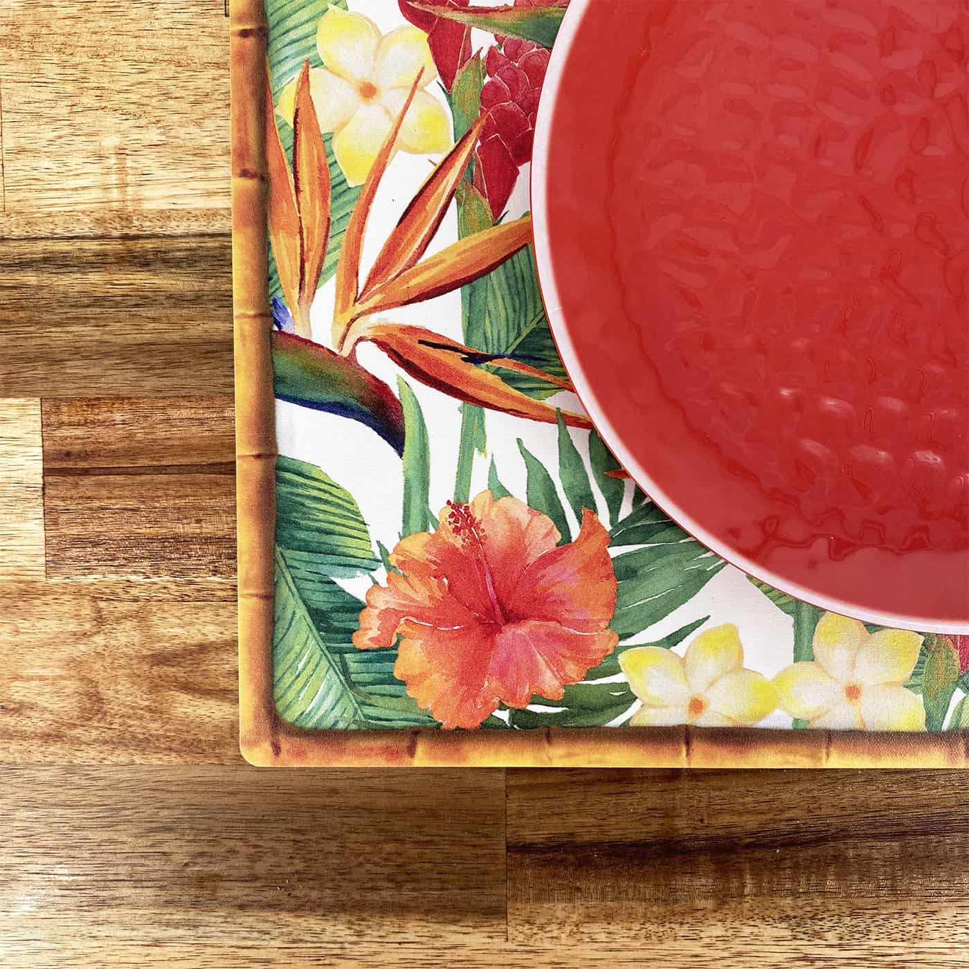 Placemat (40 x 30 cm) met bloemen - Set van 6