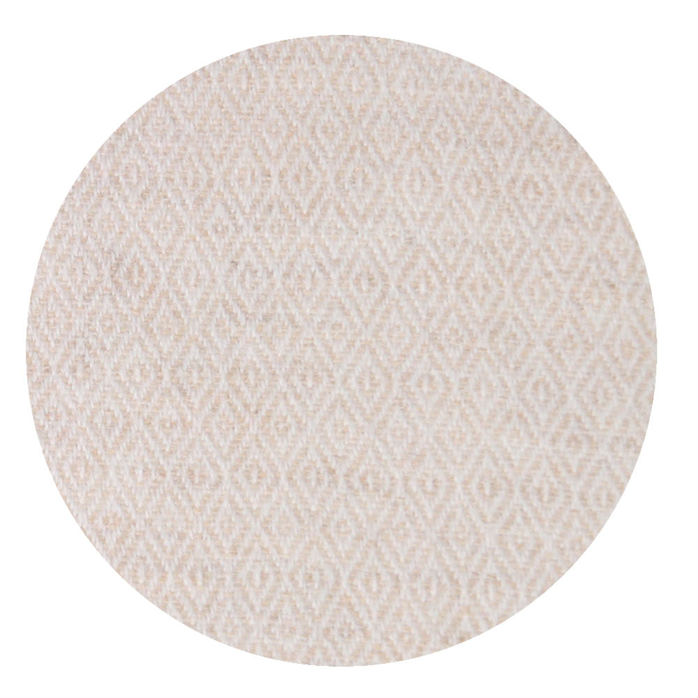 Herensjaal van kasjmier en wol met diamantpatroon. Camelbeige