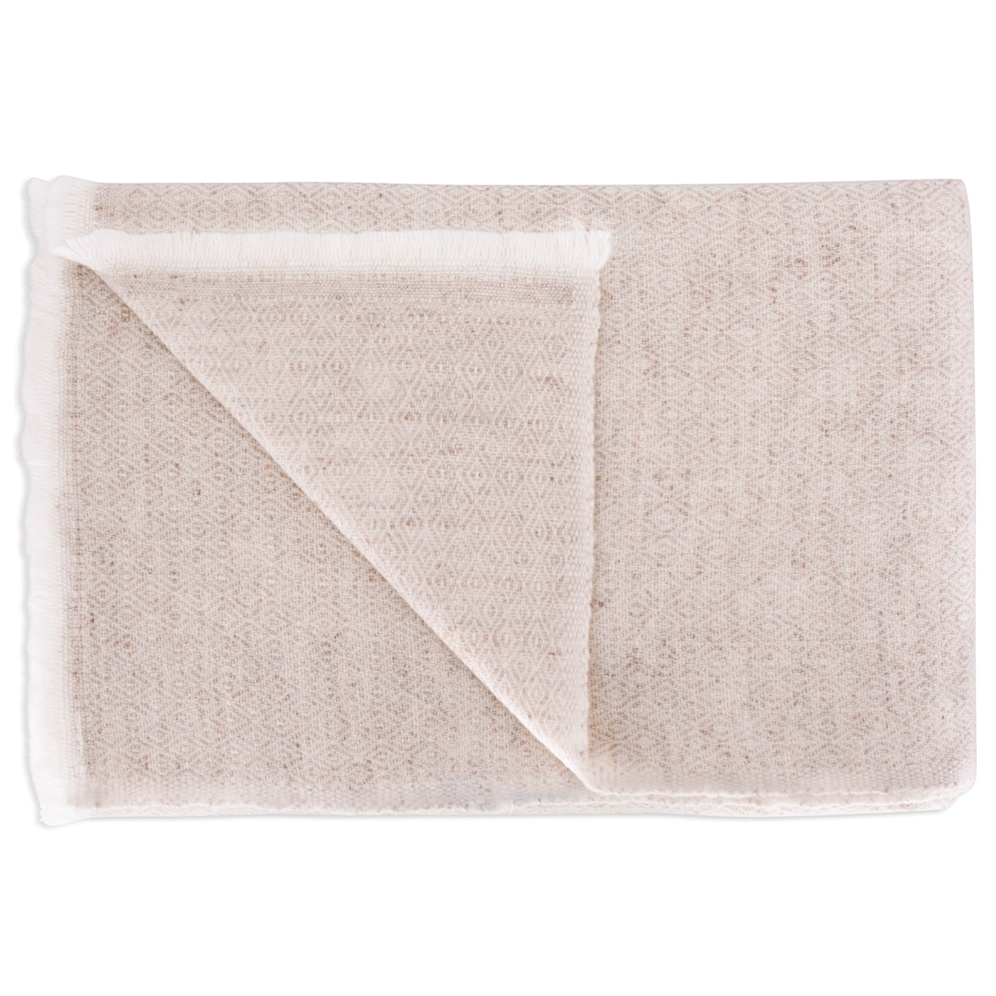 Sjaal van kasjmier en wol Heren & Dames 70 x 210 cm - Camel ruitpatroon
