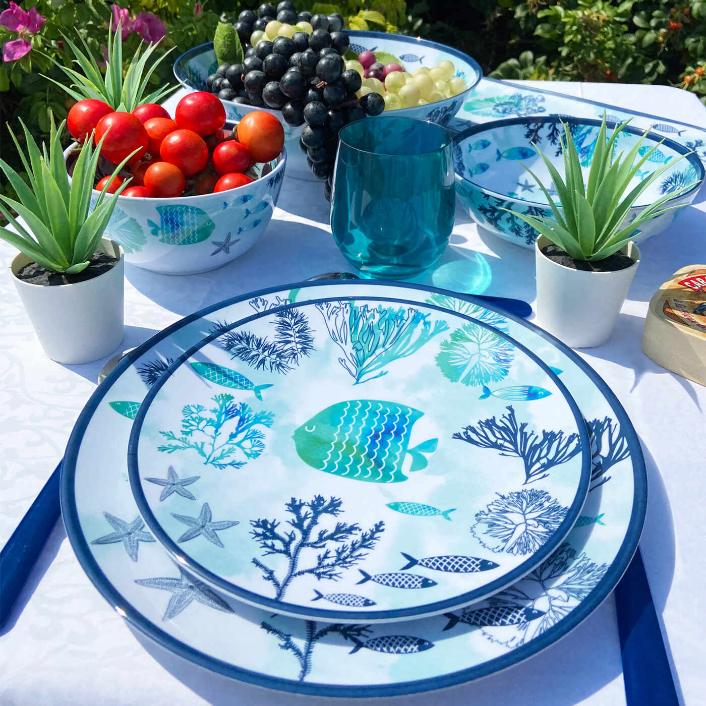 Kleine kom in melamine met vis - Ø 15 cm