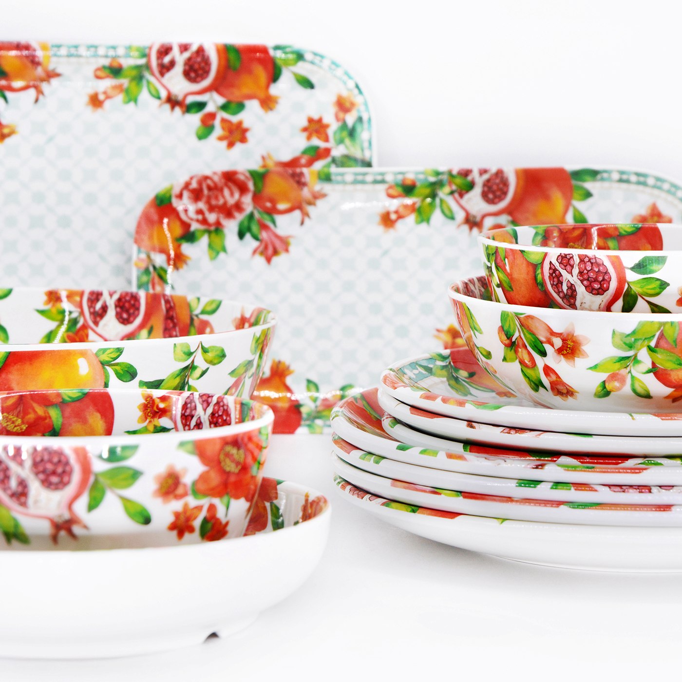 Diepe slakom van melamine granaatappel - Ø 25 cm