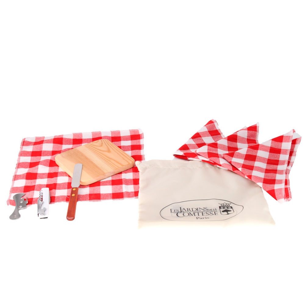 4 Rode en witte handdoeken en andere accessoires