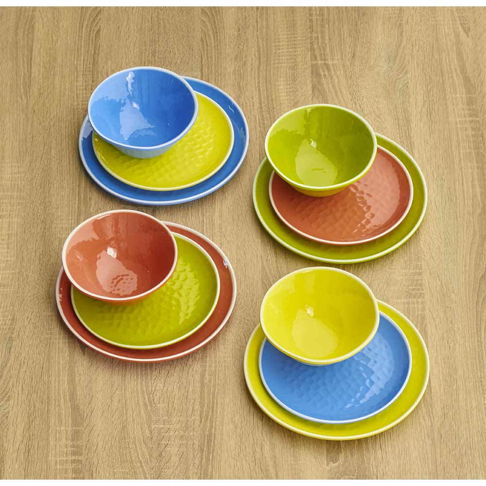 Kom van puur melamine - Groen. 2 stukken