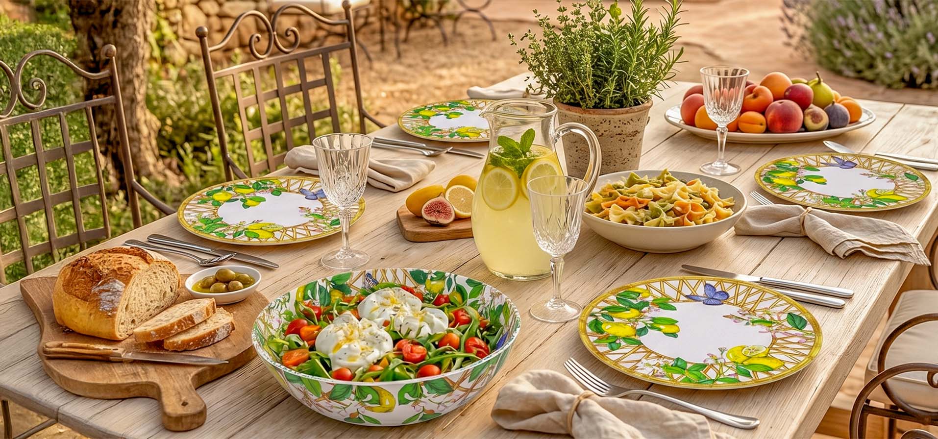 Lunch in de tuin