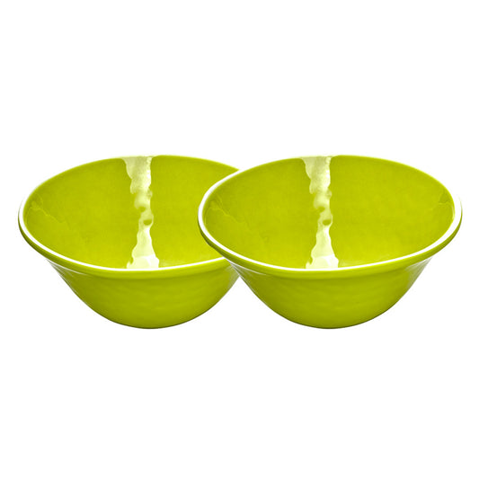 Kom van puur melamine - Groen. 2 stukken