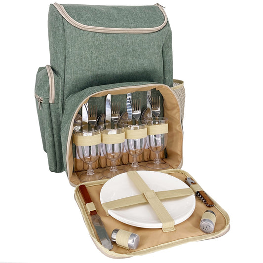 Picknick rugzak "Escapade" Groen - 4 personen