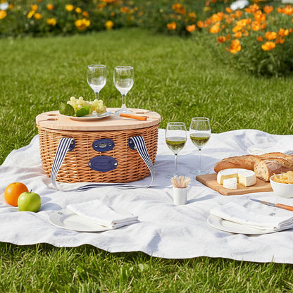 Picknickmand van riet Belle-Île - 4 personen
