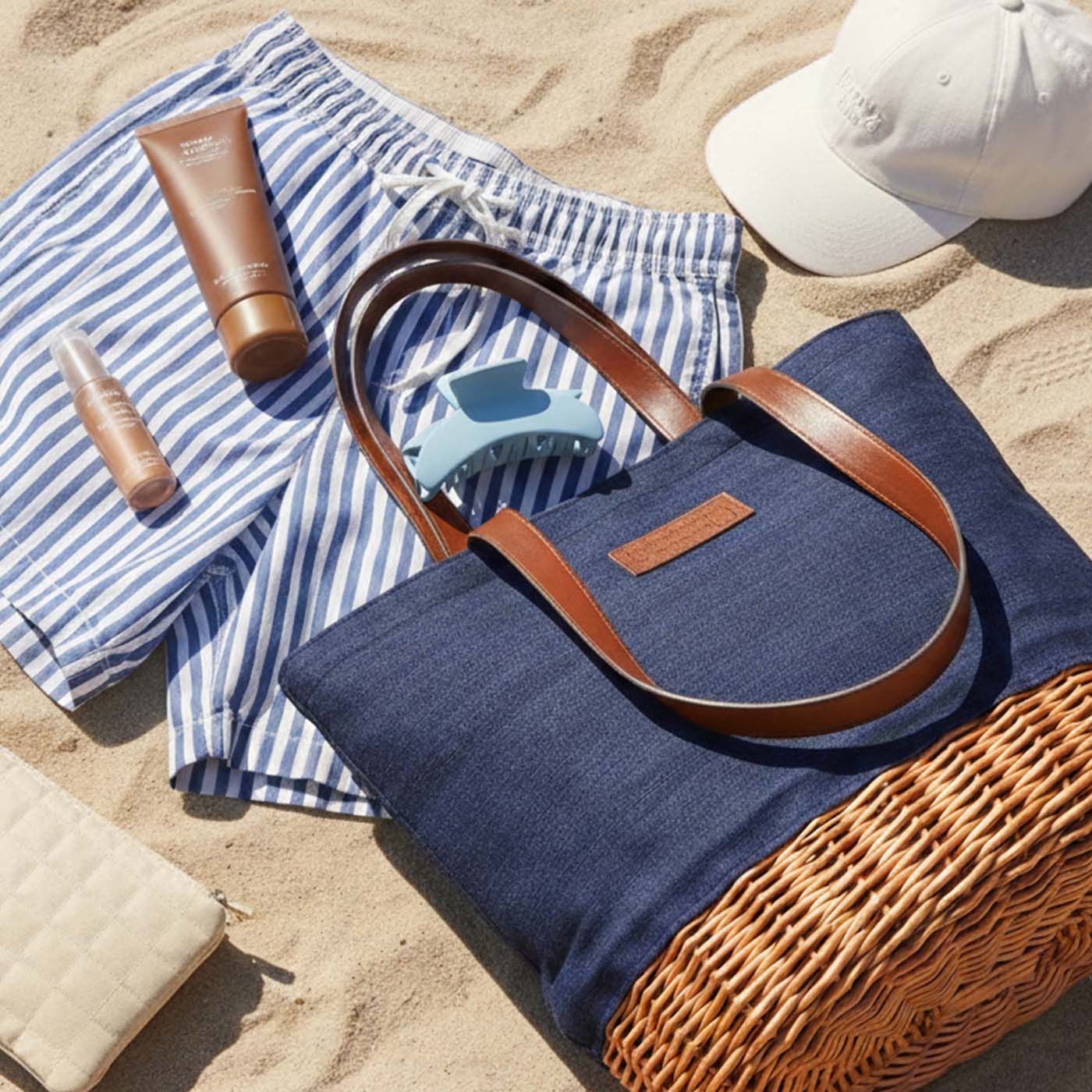 Picknicktas Azur blauw - 2 personen