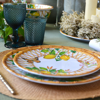 Dessertbord in melamine met citroenen - Ø 23 cm