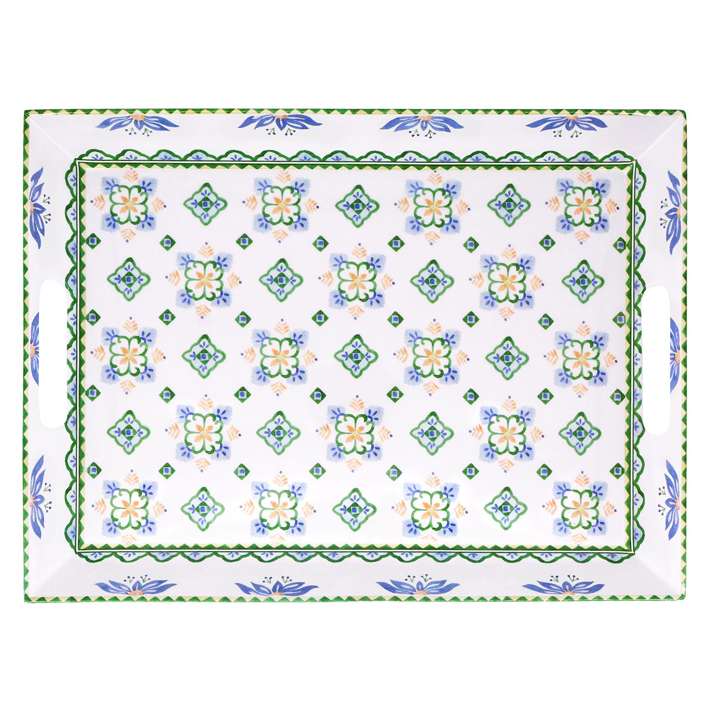 Groot dienblad van melamine met handvatten Evora - 50 x 36 x 5 cm