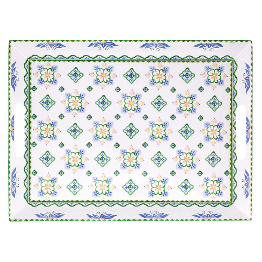 Groot dienblad van melamine met handvatten Evora - 50 x 36 x 5 cm