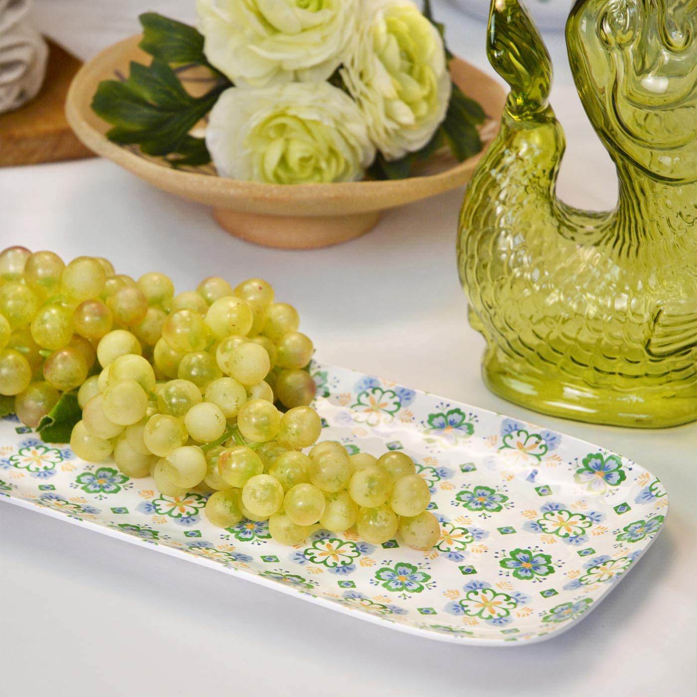 Lange rechthoekige cake schaal van melamine Evora - 37,5 cm