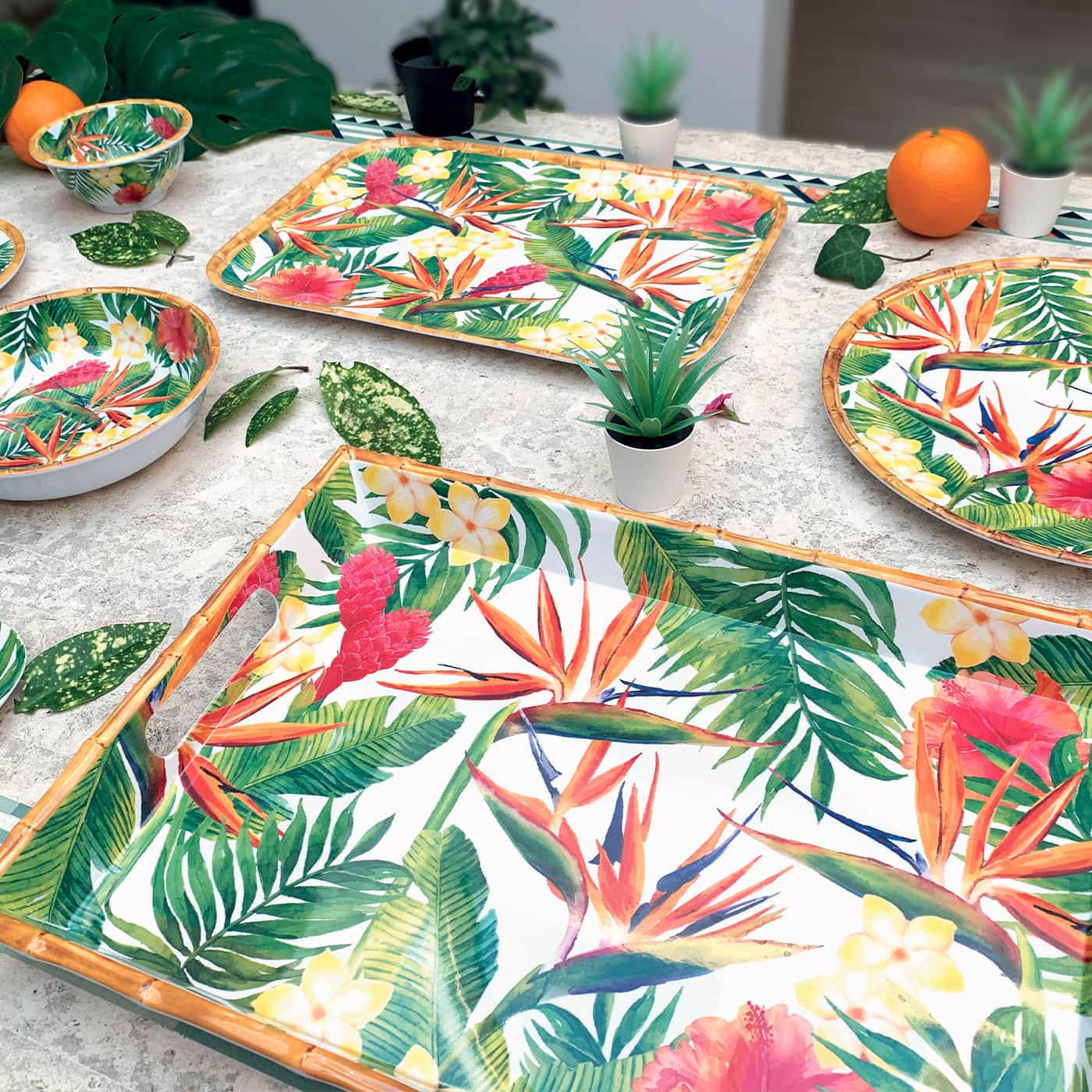 Dienblad van Melamine met Houten Bewerking Donker Eiken 240x350 Dienblad van Melamine met Houten Bewerking Donker Eiken 240x350