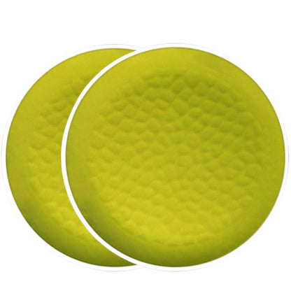 Plat bord van 23 cm van pure melamine - Groen. 2 stukken
