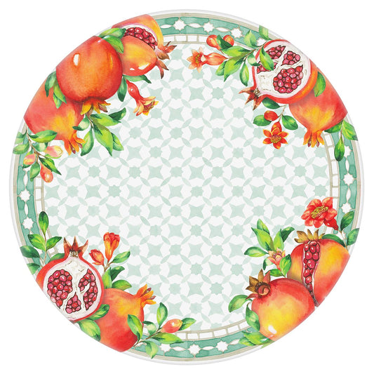 Groot plat bord van melamine granaatappel - Ø 28 cm