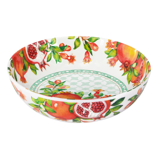 Groot diep bord van melamine granaatappel - 19 cm