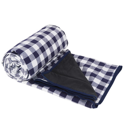 Picknickkleed waterdicht met blauwe ruit