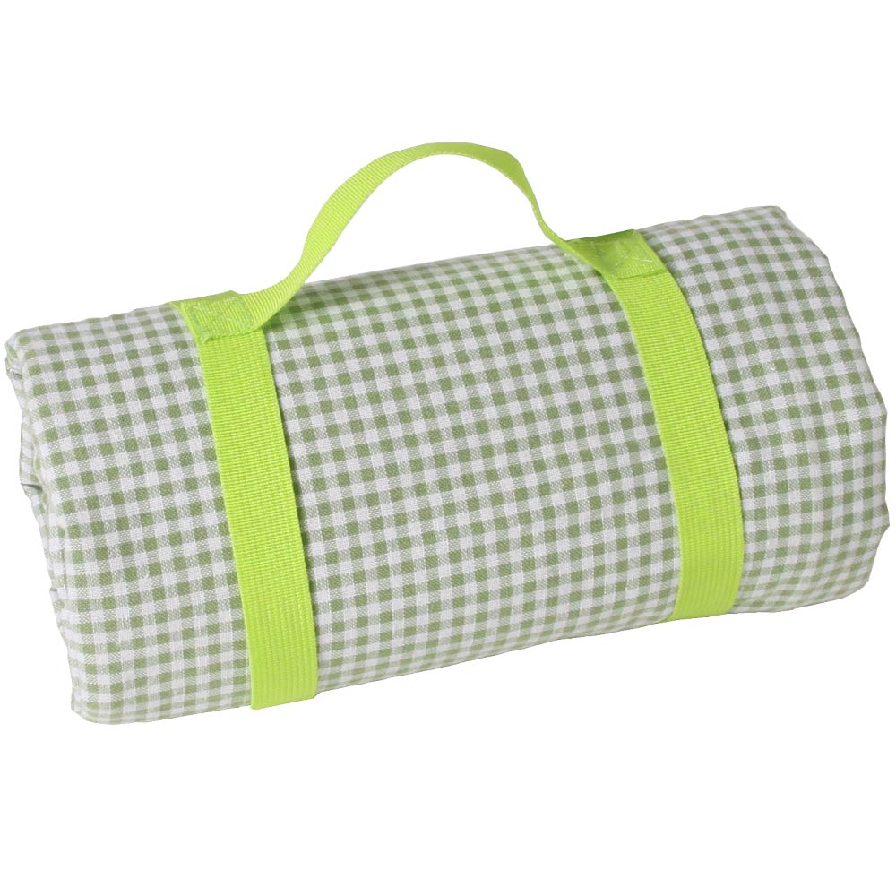 Picknickkleed waterdicht XL kleine groene en witte ruitjes