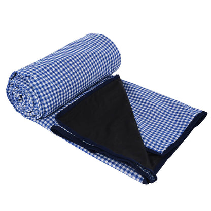 Picknickkleed waterdicht XL kleine blauwe en witte ruitjes