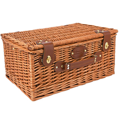 Picknickmand Marly blauw geruite stof - 4 personen