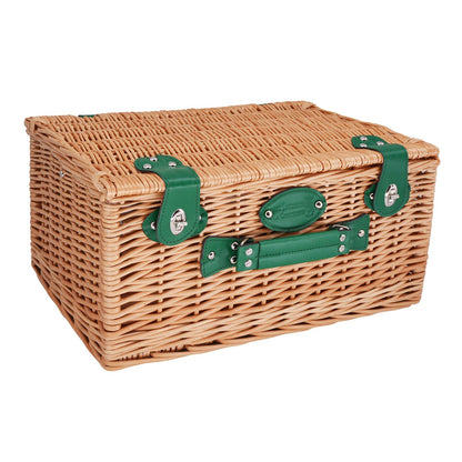 Picknickmand van riet Marly groen - 4 personen