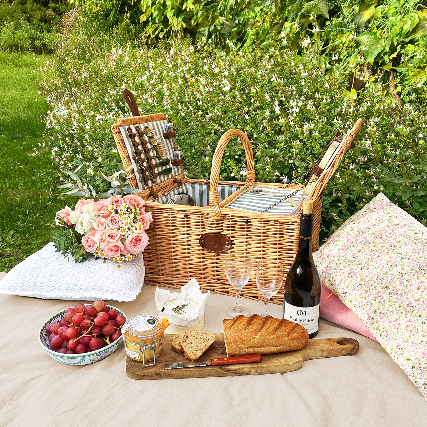 Picknickmand van riet Saint-Rémy - 4 personen