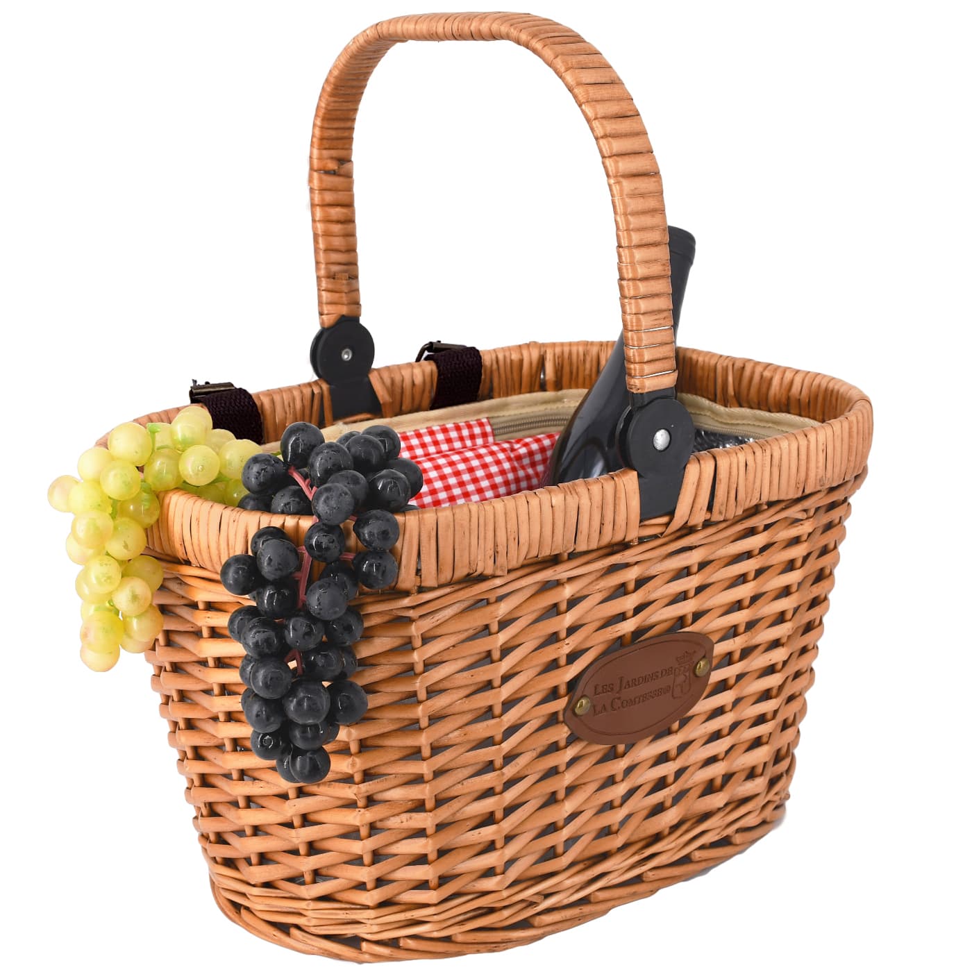 Fietsmand Chantilly - Rode gingham -for picnics en booschappen - Les Jardins de la Comtesse nl Fietsmand Chantilly - Rode gingham -for picnics en booschappen - Les Jardins de la Comtesse nl