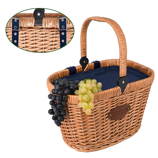 Fietsmand "Chantilly" - Blauw - for picnics en booschappen