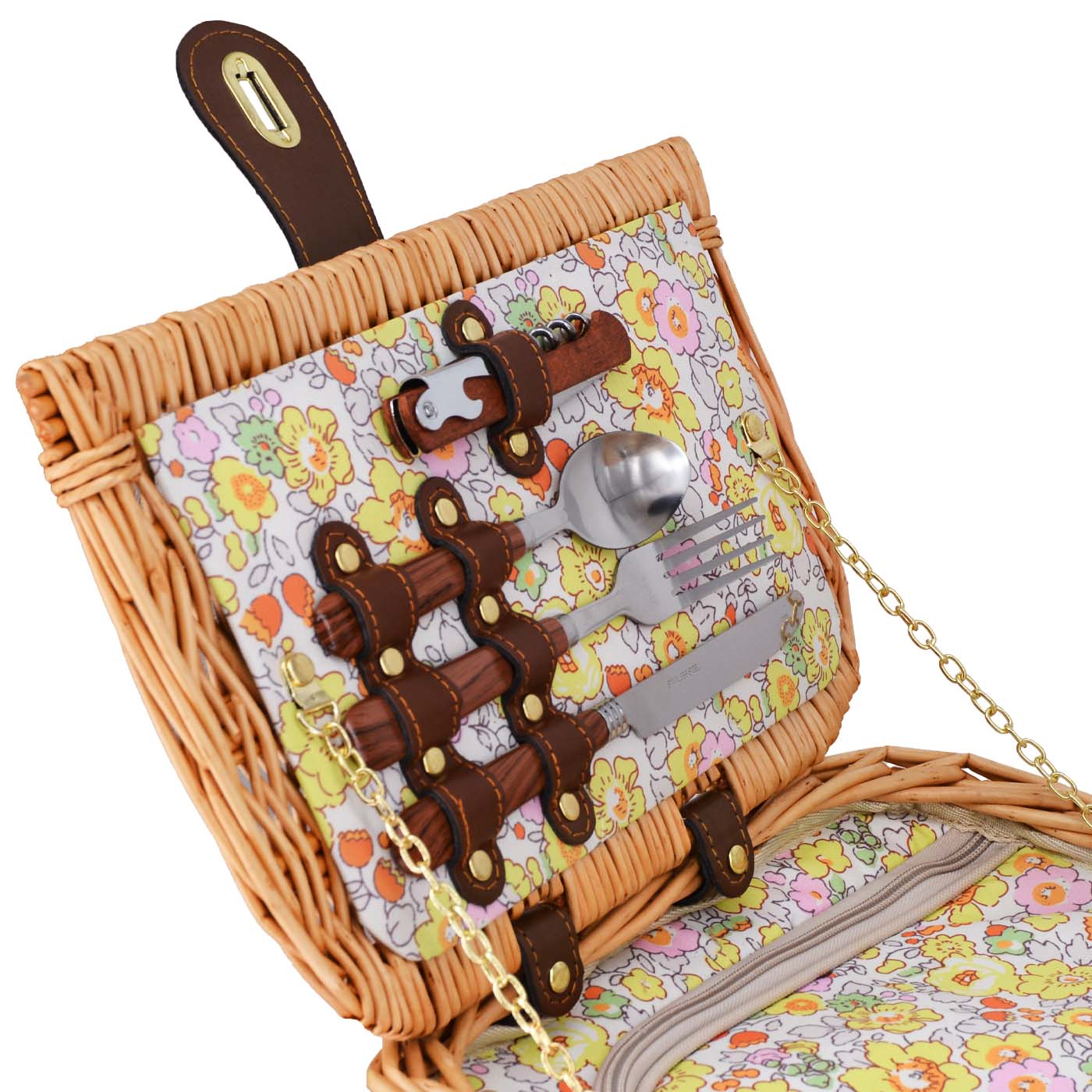 Picknickmand Giverny geel - 2 personen